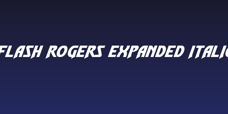 Flash Rogers Expanded Italic Social Header