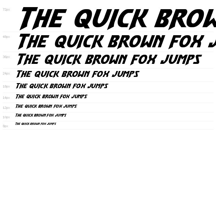 Flash Rogers Expanded Italic Waterfall