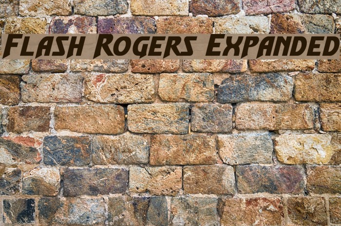 Flash Rogers Expanded Font examples