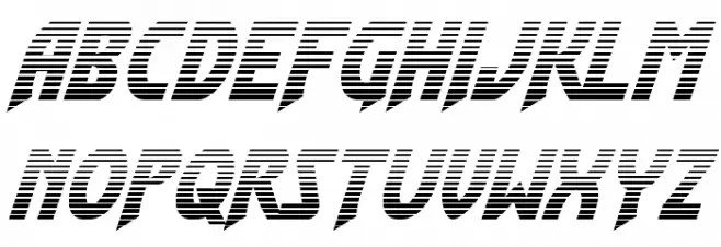 Flash Rogers Gradient Italic Caratteri MAIUSCOLE