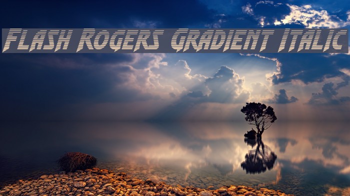 Flash Rogers Gradient Italic Font examples