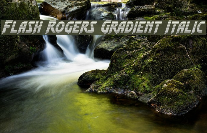 Flash Rogers Gradient Italic Font examples