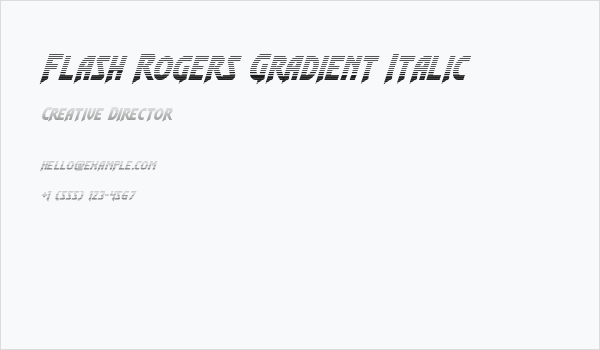 Flash Rogers Gradient Italic Business Card