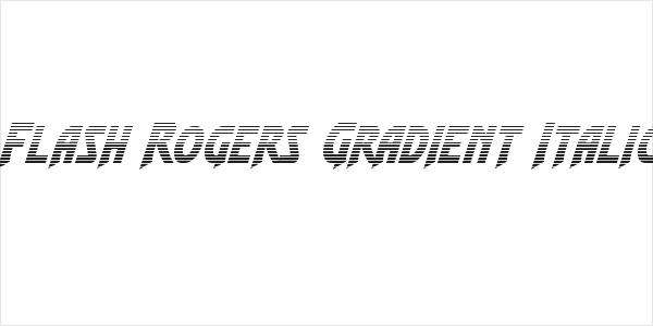 Flash Rogers Gradient Italic Logo