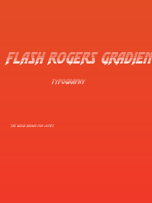 Flash Rogers Gradient Italic Poster