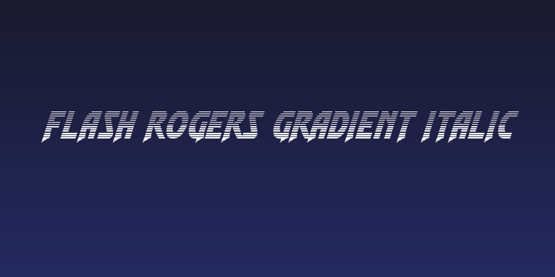 Flash Rogers Gradient Italic Social Header