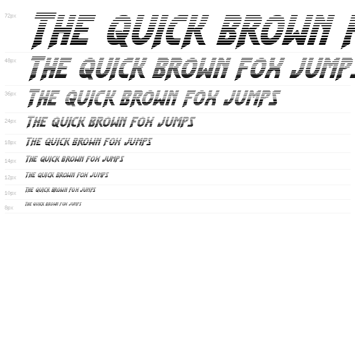 Flash Rogers Gradient Italic Waterfall