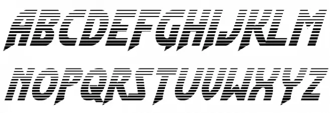 Flash Rogers Gradient Italic 字体 小写