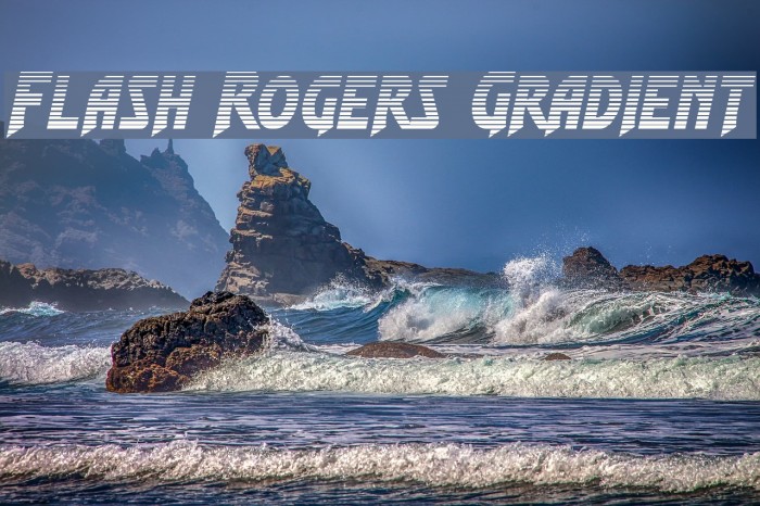 Flash Rogers Gradient Font examples