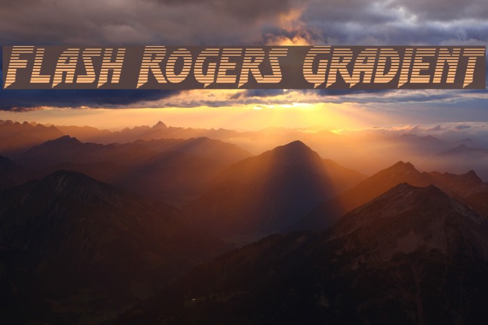 Flash Rogers Gradient Font examples