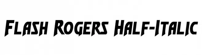 Flash Rogers Half-Italic  Fuentes Gratis Descargar