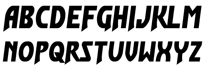 Flash Rogers Half-Italic Font LOWERCASE