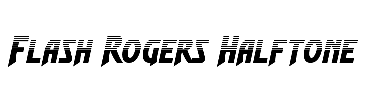 Flash Rogers Halftone  Frei Schriftart Herunterladen