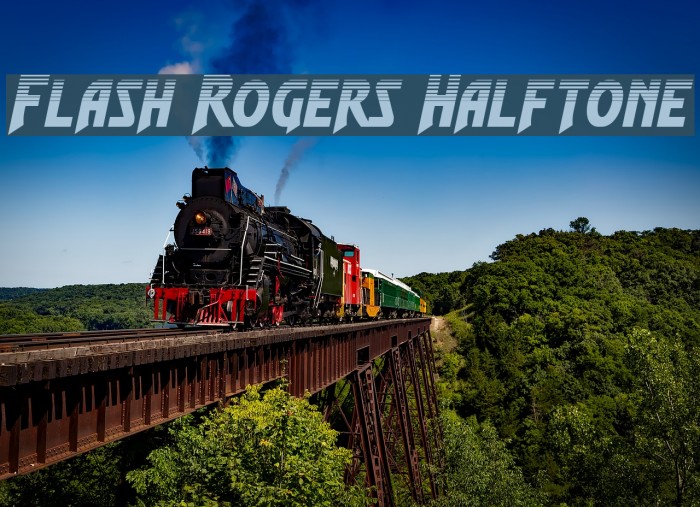 Flash Rogers Halftone Font examples
