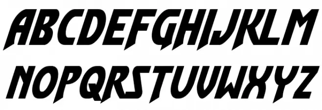 Flash Rogers Italic फ़ॉन्ट अपरकेस
