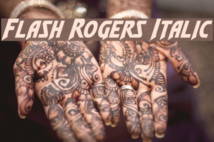 Flash Rogers Italic Example 1