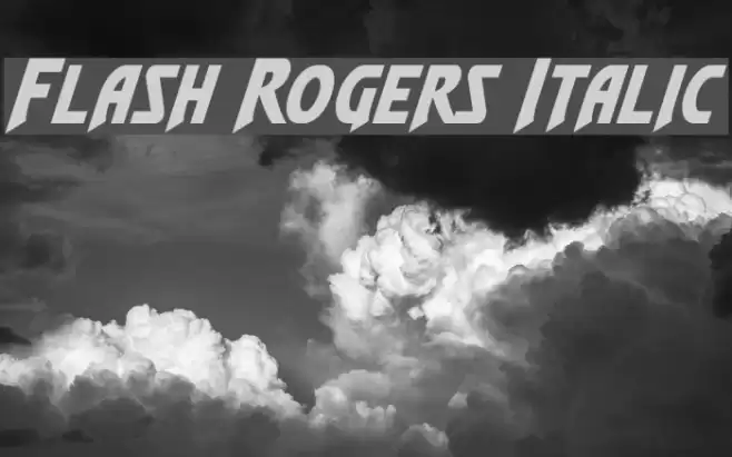 Flash Rogers Italic Font examples