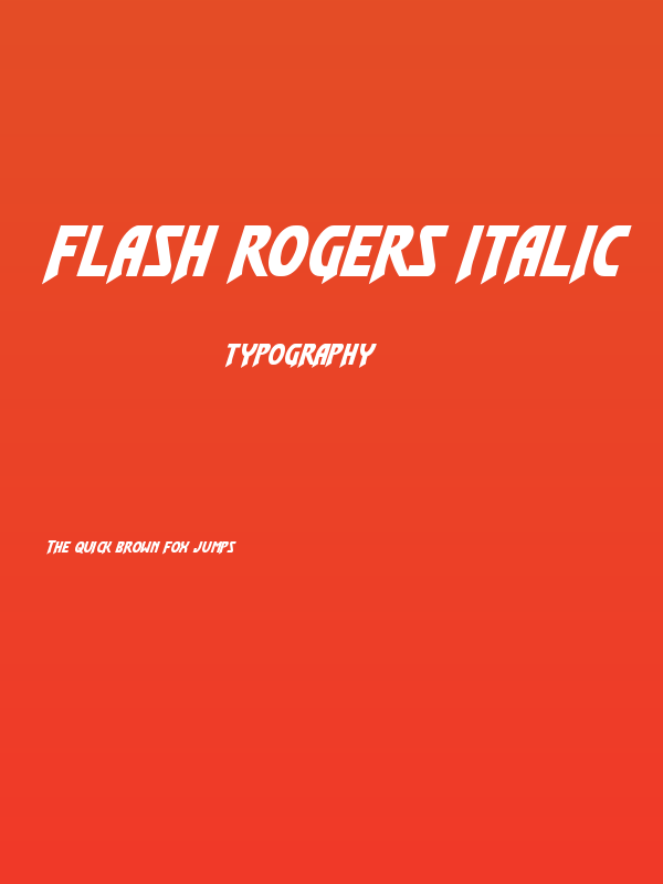 Flash Rogers Italic Poster