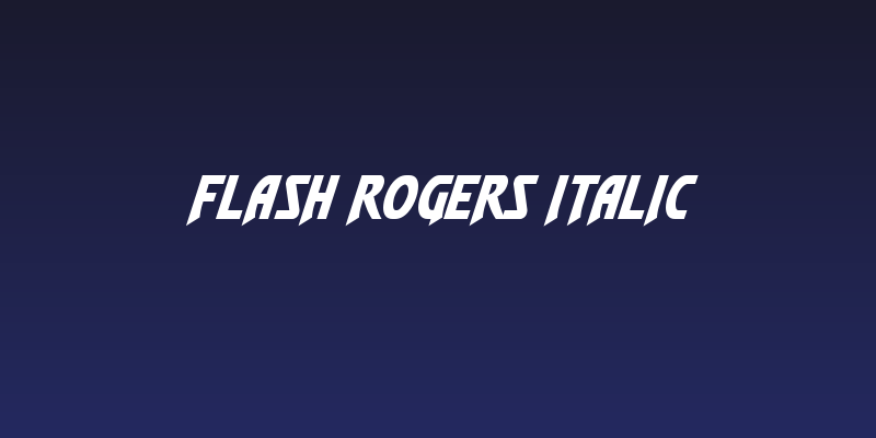 Flash Rogers Italic Social Header