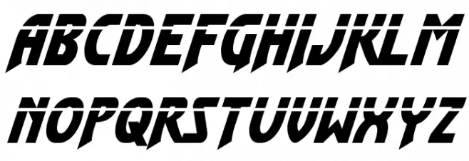 Flash Rogers Laser Italic フォント 小文字