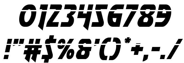 Flash Rogers Laser Font OTHER CHARS
