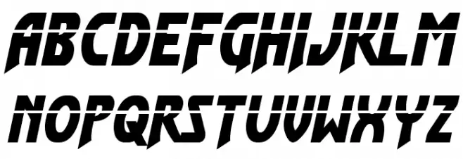 Flash Rogers Laser Schriftart Groß