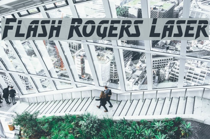 Flash Rogers Laser Font examples