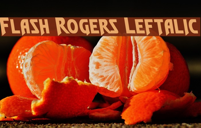 Flash Rogers Leftalic Font examples