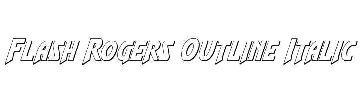 Flash Rogers Outline Italic Fonte