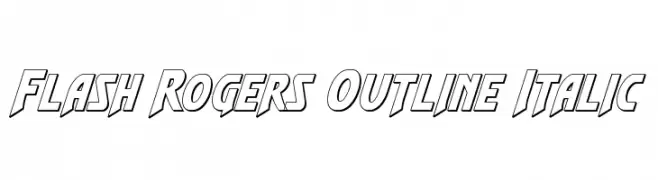Flash Rogers Outline Italic  Fuentes Gratis Descargar