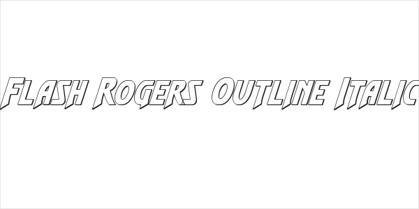 Flash Rogers Outline Italic Logo
