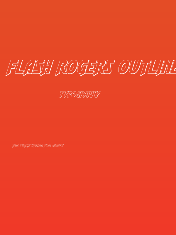 Flash Rogers Outline Italic Poster