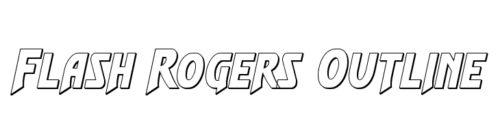Flash Rogers Outline  les polices de caractères gratuit tlcharger