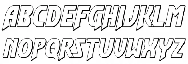Flash Rogers Outline Fuentes MAYÚSCULAS