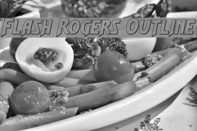 Flash Rogers Outline Font examples