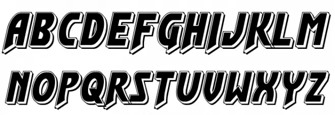Flash Rogers Punch Schriftart Groß