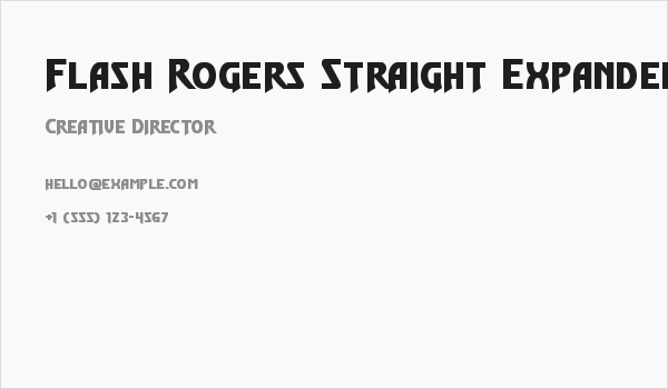 Flash Rogers Straight Expanded Business Card