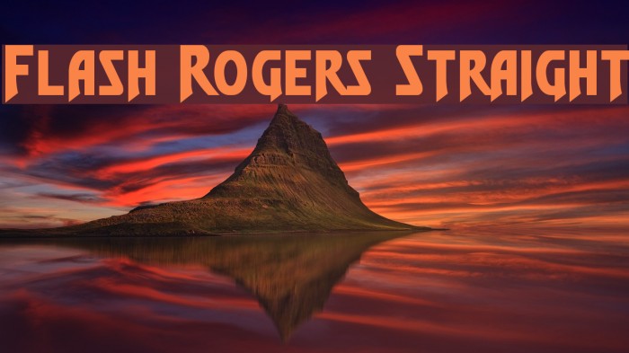 Flash Rogers Straight Font examples