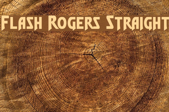 Flash Rogers Straight Font examples