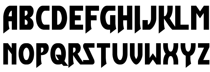 Flash Rogers Straight Font LOWERCASE