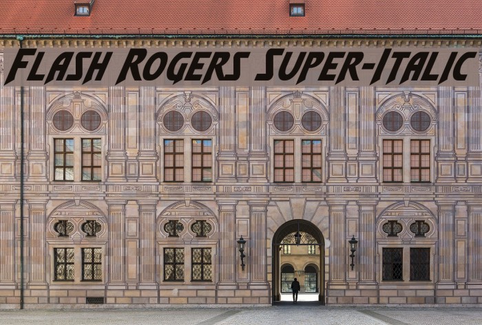 Flash Rogers Super-Italic Font examples