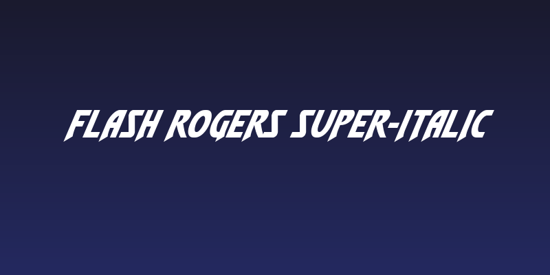 Flash Rogers Super-Italic Social Header