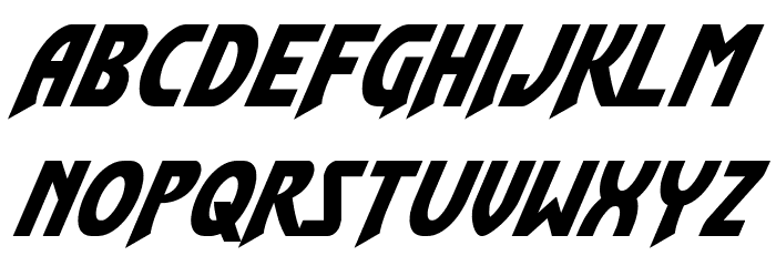 Flash Rogers Super-Italic Font LOWERCASE