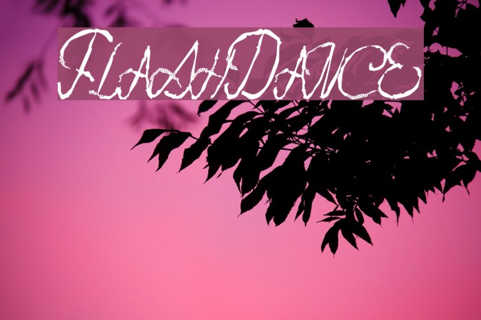 FlashDance Font examples