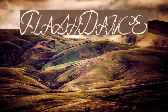 FlashDance Font examples