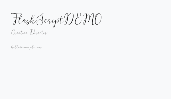 FlashScriptDEMO Business Card