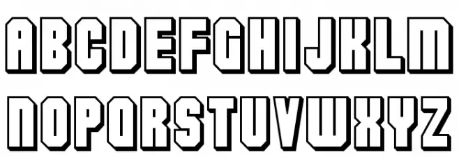 Flashback version 3 Schriftart Groß