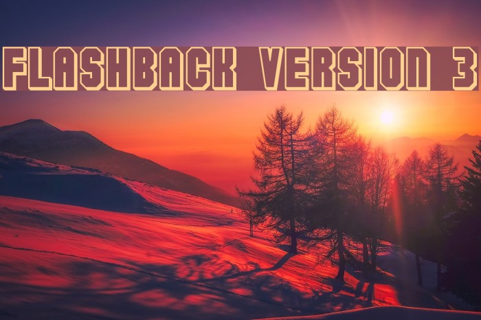 Flashback version 3 Font examples