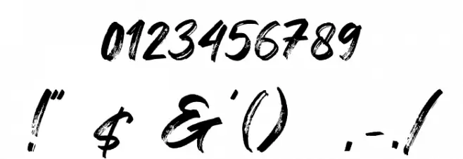 Flashing Font OTHER CHARS