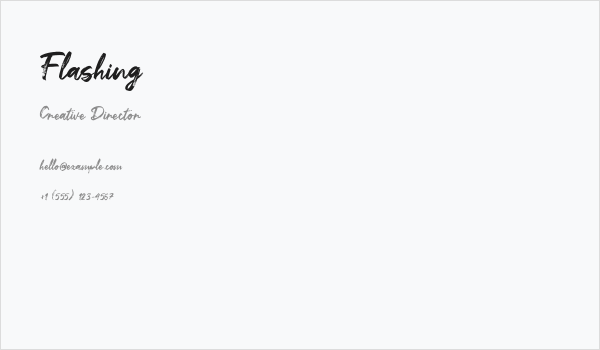 Flashing Business Card